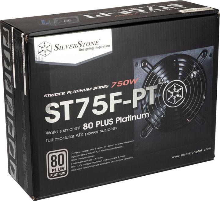Produktbild Silverstone SST-ST75F-PT v1.1 Strider 80 PLUS Platinum, modular - 750 Watt (750 W)