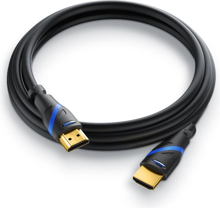 Actual product image Primewire HDMI cable 2.0b - 4k 60Hz Ultra HD - Ethernet Highspeed - Full HD - 3D - ARC - 3 x shielded (1 m, HDMI)
