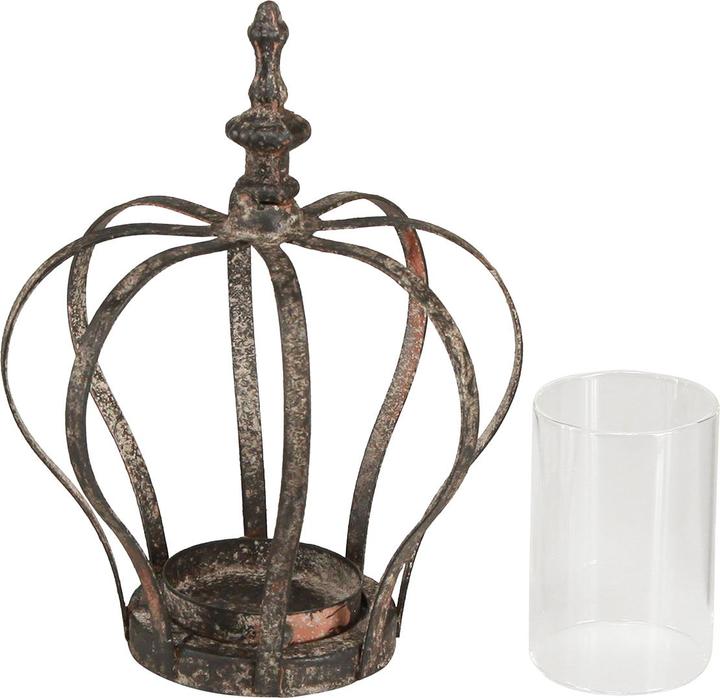 Produktbild Viana Windlicht Krone mit Kerzenglas