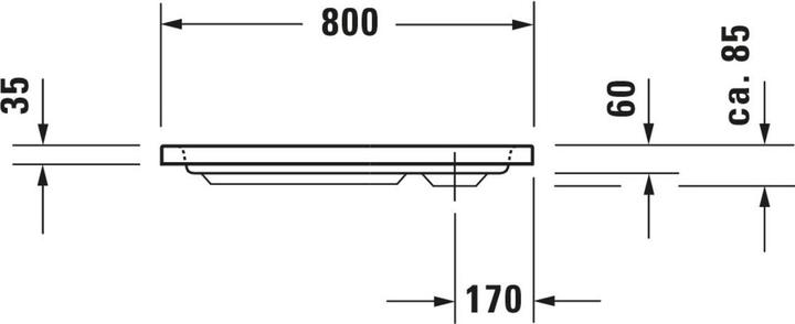 Produktbild Duravit Duschwanne D-Code 800 x 800 x 85 mm wei glatt 720101000000000