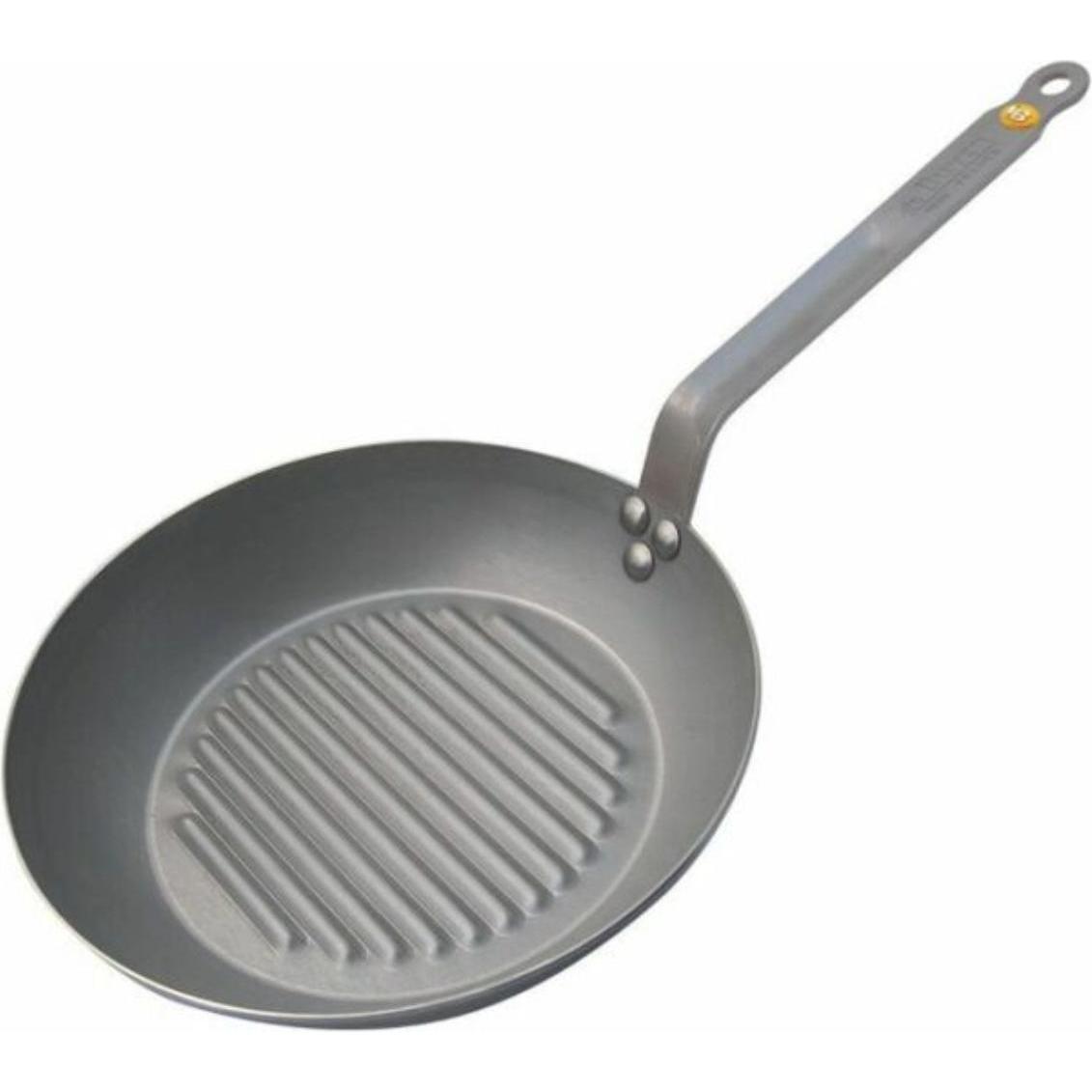 de Buyer Mineral B Element Eisen-Grillpfanne Induktion, Pfanne + Kochtopf, Grau