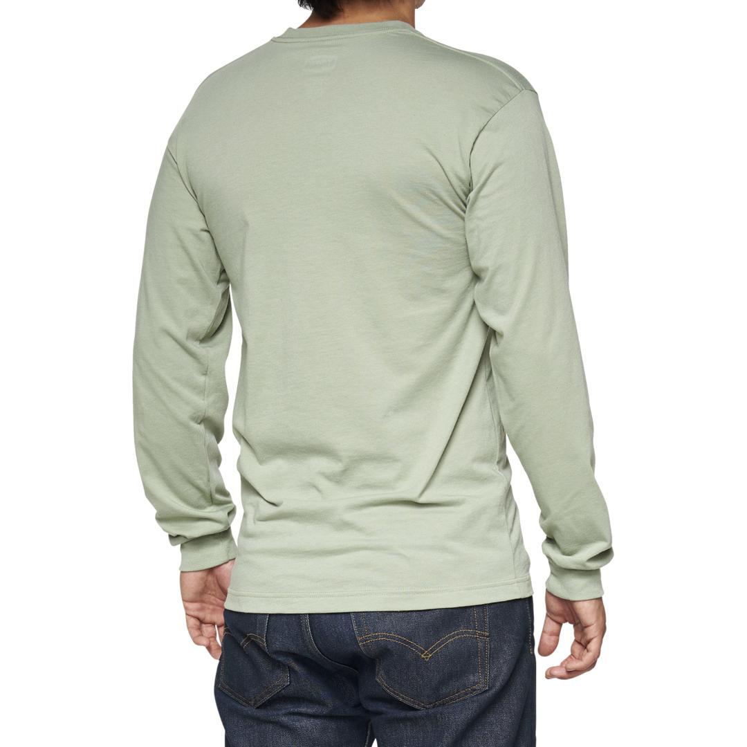 Thumbnail - 100%, Herren, Pullover, Langarmshirt Bilto, Grün, (L)