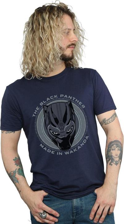 Actual product image Black Mens Made in Wakanda Cotton T-Shirt (S)