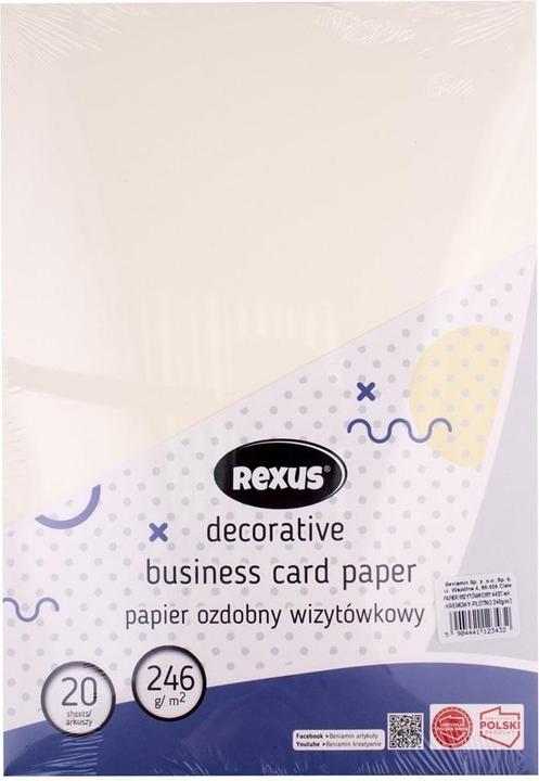 Produktbild Beniamin Cremefarbenes A4/20K-Visitenkartenpapier. Leinwand (246 g/m², 20 x)