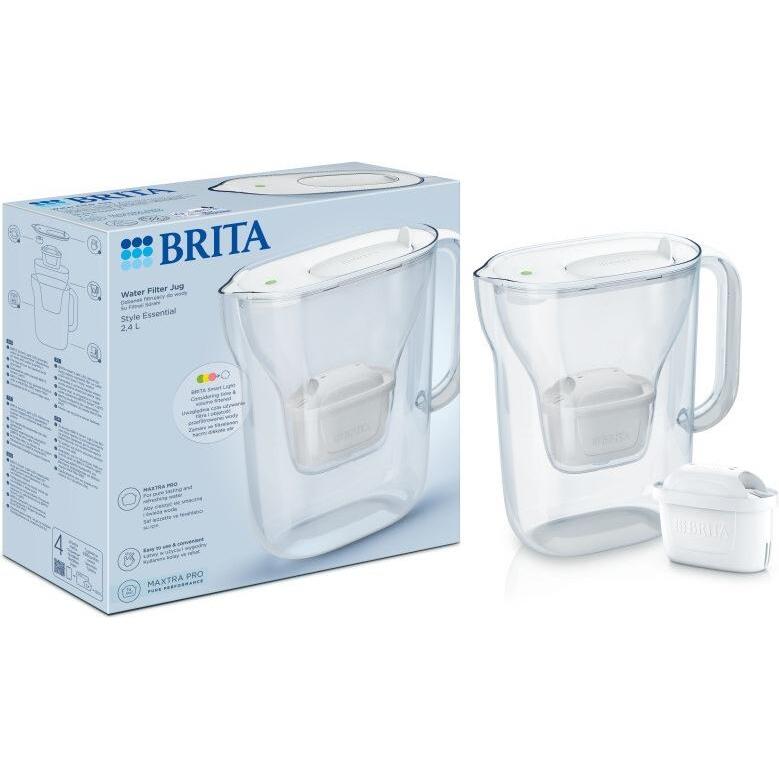 Brita Dzbanek filtrujący Style Essential+1 Maxtra Pro PP (biały), Caraffa filtrante, Bianco