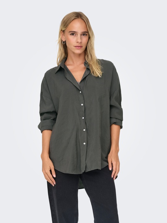 Immagine prodotto Only Vestibilità ampia Collo a camicia Polsini delle maniche con bottone Spalla bassa incastonata (L)