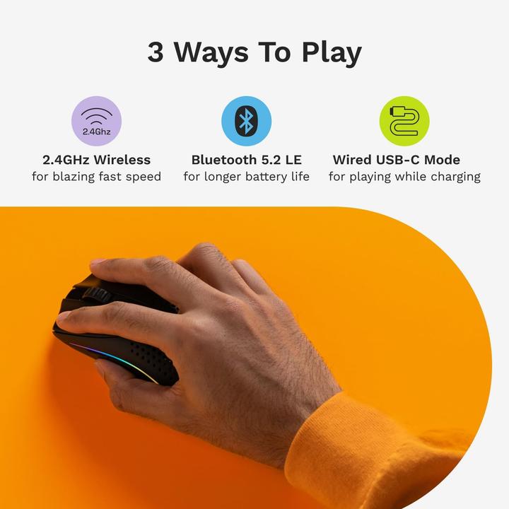 Actual product image Glorious Model O 2 Mini Wireless - Matte Black (Cable, Wireless)