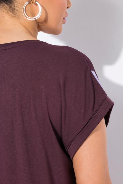 Actual product image Ulla Popken Graphic Print Cap Sleeve Tee (46, 48)