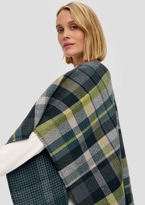 Produktbild s.Oliver Indoor-Poncho Poncho mit Fransen (One Size)