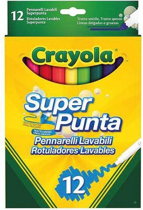 Actual product image Crayola Supertips felt tip pens (12x)