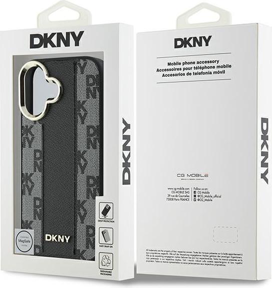 Actual product image DKNY DKHMP16SPCPVSLK iPhone 16 6.1" czarny/black hardcase Checkered Pattern Magsafe (Apple iPhone 16)