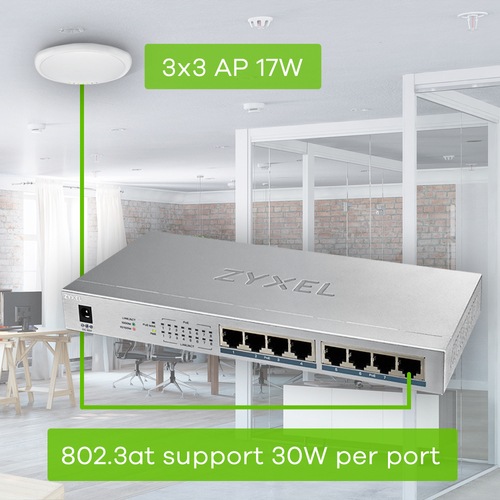 Productafbeelding Zyxel GS1008HP (8 Havens)