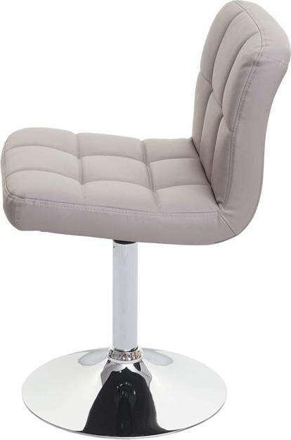 Produktbild Swisshandel24 6x Esszimmerstuhl Drehstuhl Stuhl Kavala Kunstleder Chrom taupe-grau