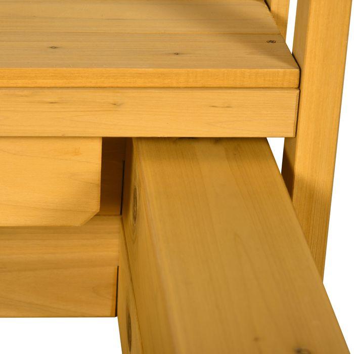 Immagine prodotto Swisshandel24 Sabbiera con tetto, sabbiera in legno con casetta da gioco, 133 x 129 x 137,5 cm Sabbiera con ruote