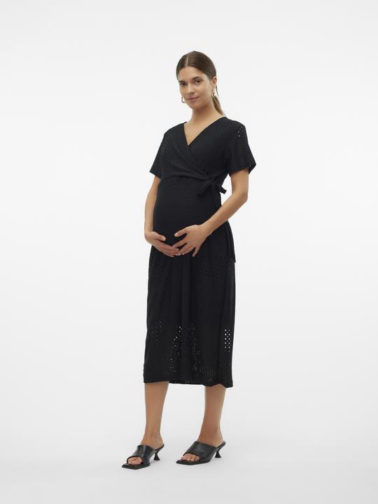 Produktbild Mamalicious Normal geschnitten V-Ausschnitt Midikleid Kleid (XS)