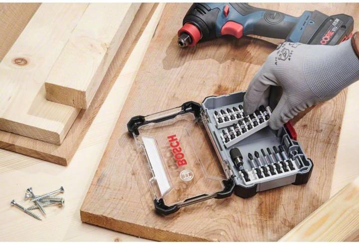 Actual product image Bosch Professional Zubehör Pick and Click Multi Construction Drill and Impact Control Screwdriver bit set (Hexagon socket TX M20, Hexagon socket TX M30, Hexagon socket TX M15, Hexagon socket TX M25, Hexagon socket TX M40, Cross Phillips PH M1, Cross Phillips PH M2, Cross Pozidriv PZ M2, Cross Phillips PH M3, Cross Pozidriv PZ M3)