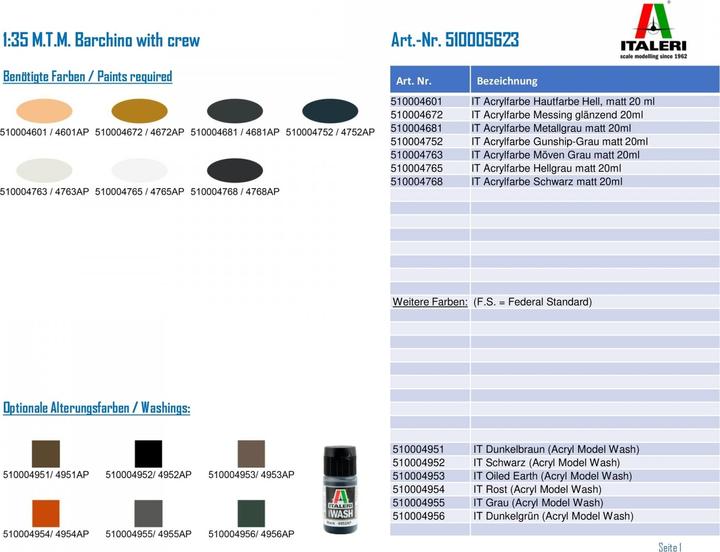 Produktbild 1:35 M.T.M. Barchino with crew