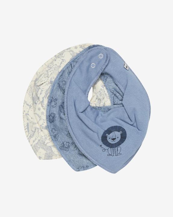 Actual product image Pippi Bandana Bib Ashley Blue Melange
