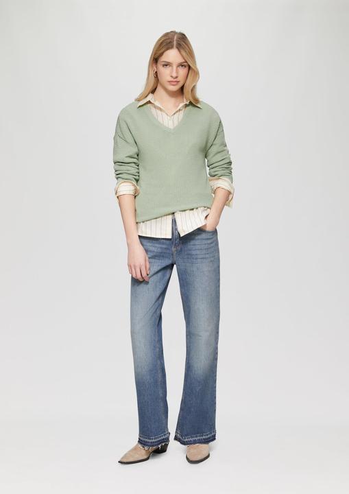 Image du produit S.Oliver Strickpullover Pullover mit Strukturmuster und V-Ausschnitt (M)