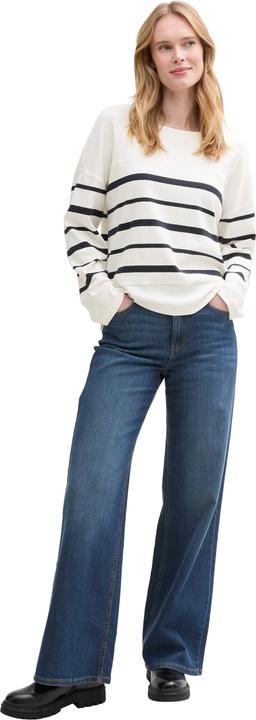 Immagine prodotto Tom Tailor T-shirt met lange mouwen voor dames, 37543 - Offwhite Blue Onregelmatige Streep, L (L)
