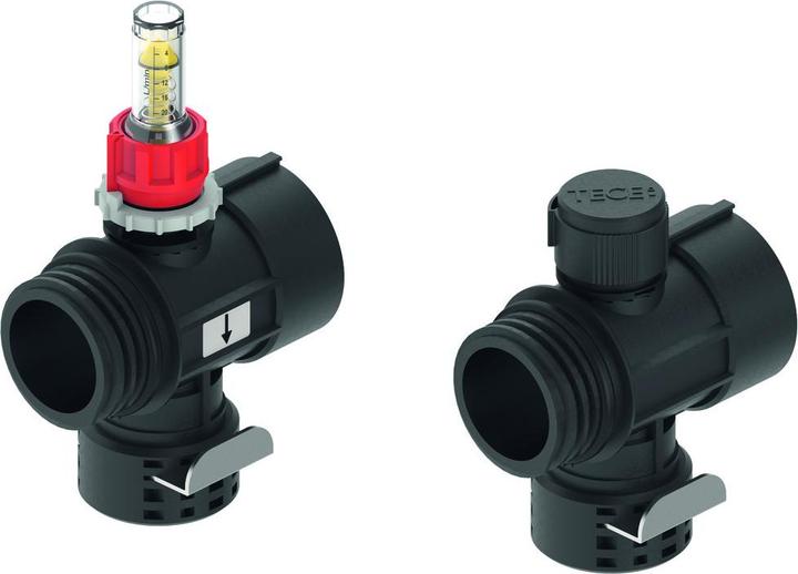 Produktbild TECE TECEfloor Industrie-Kunststoff-Heizkreisverteiler, Vorlauf/Rücklauf Modul, 1 Heizkreis