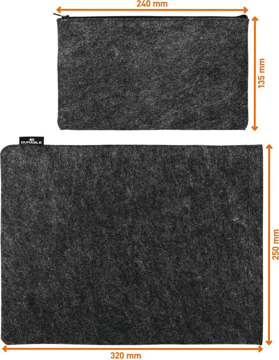 Immagine prodotto Durable MultiBag EFFECT Custodia protettiva per tablet da 13" in feltro di PET/antracite (13", Universale)