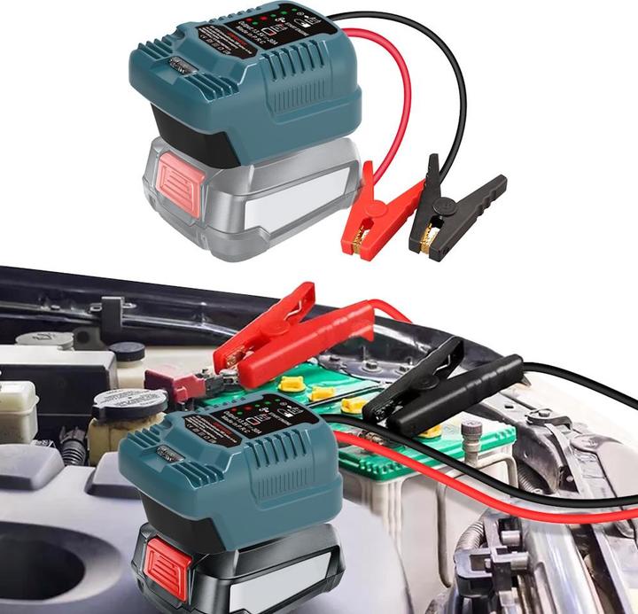 Produktbild Lakuda Notladegerät für die 12V-Starterbatterie mit Ihrem Bosch Haus und Garten 18V PBA/PSB/PSR-Akku (12V, 30 A)