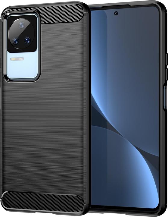 Hurtel Carbon Case for Xiaomi Poco F4 5G flexible silicone carbon cover black (Xiaomi Poco M4 5G)