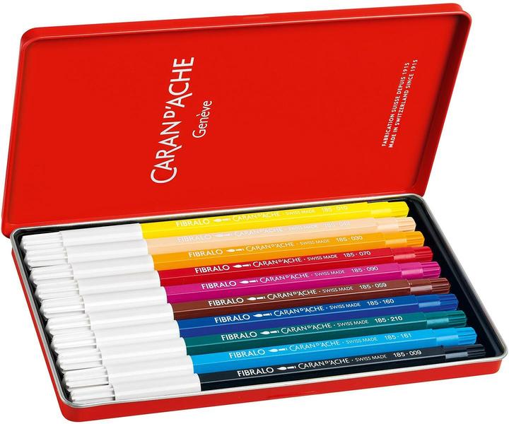 Productafbeelding Caran d'Ache Fibralo Metallschachtel (Veelkleurig, 10 x)
