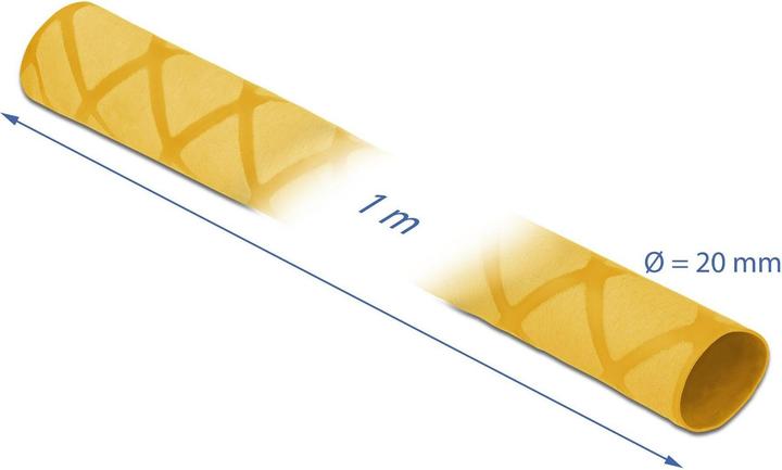 Immagine prodotto Delock Tubo termorestringente X-pattern antiscivolo 1 m x 20 mm giallo (1 x)