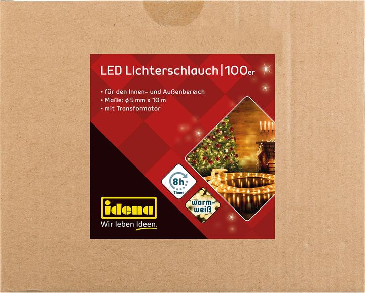 Produktbild Idena Lichterschlauch 100 LED ww Ø 5mm 10m (15 m)