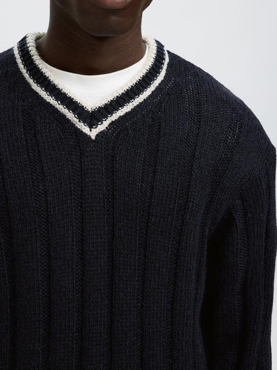 Produktbild Selected Homme Wollmix Pullover mit V-Ausschnitt (L)