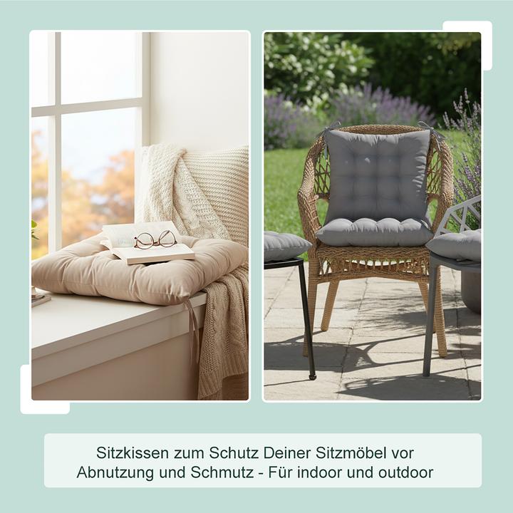 Productafbeelding Relaxdays 4x Stuhlkissen (40 x 40 cm)