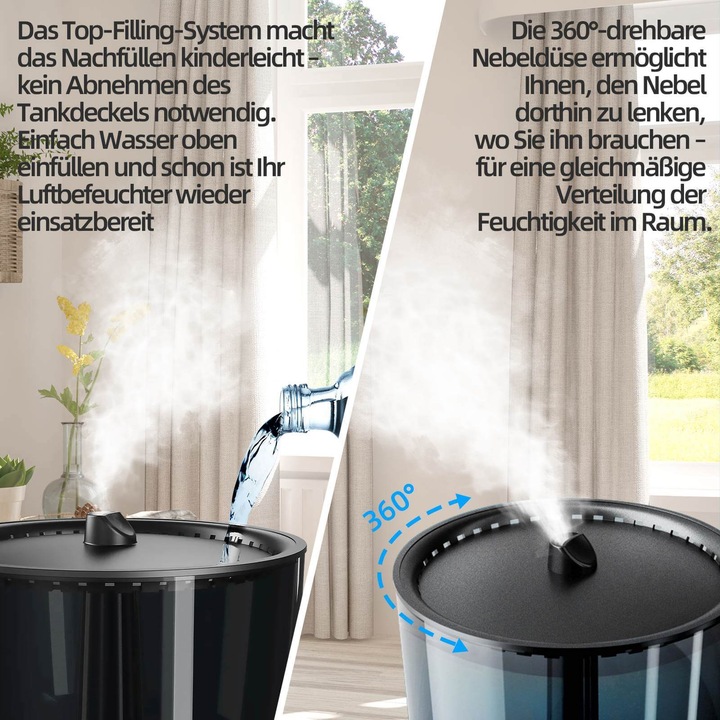 Actual product image Be Cool Hot/cold air humidifier BCLB2402S black/gray (35 m²)
