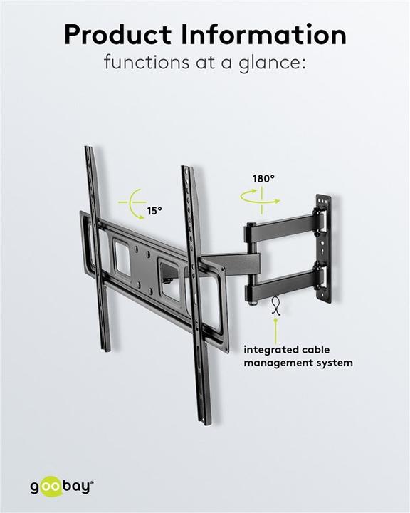 Produktbild Goobay Basic Fullmotion (Wand, 70", 35 kg)