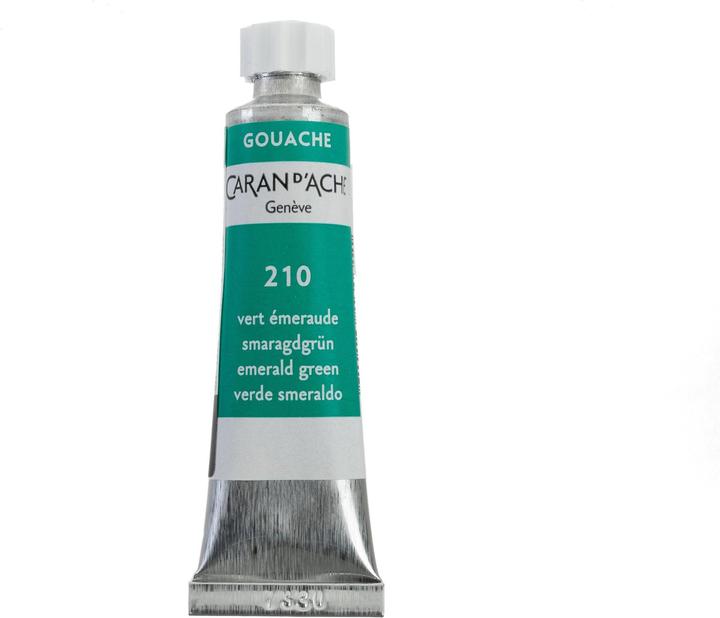 Image du produit Caran d'Ache Gouache Studio Tube 10ml (Vert émeraude, 10 ml)