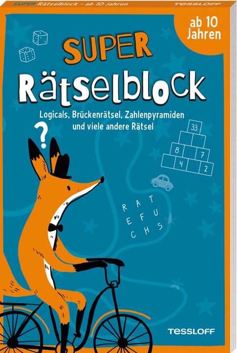 Produktbild Tessloff Super Rätselblock ab 10 Jahren.Logicals, Brückenrätsel, Zahlenpyramiden und viele andere Räts (Deutsch, Stefan Heine, 2021)