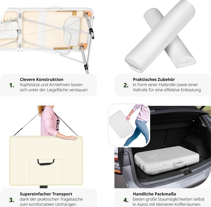Produktbild tectake 3 Zonen Massageliege