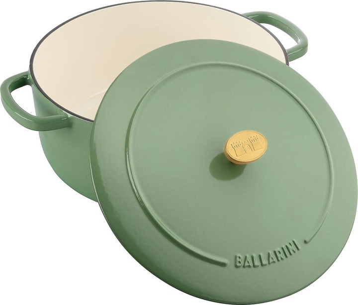 Immagine prodotto Ballarini Cocotte BELLAMONTE 28 cm rotonda 7,0 litri in ghisa arrosto verde (28 cm, Pirofila + casseruola, Ghisa)