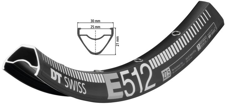 Actual product image DT Swiss E 512 Enduro Disc rim 27.5" (27.50")