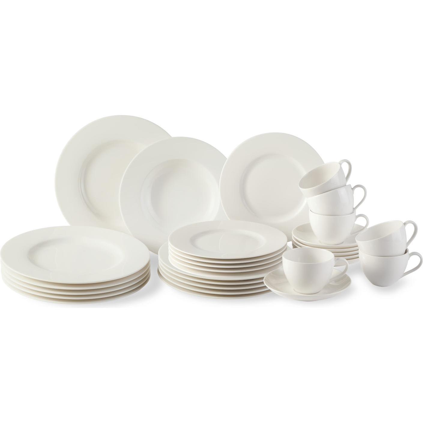 Thumbnail - Vivo by Villeroy & Boch, Geschirrset, Kombiset Basic White (30 Stück)