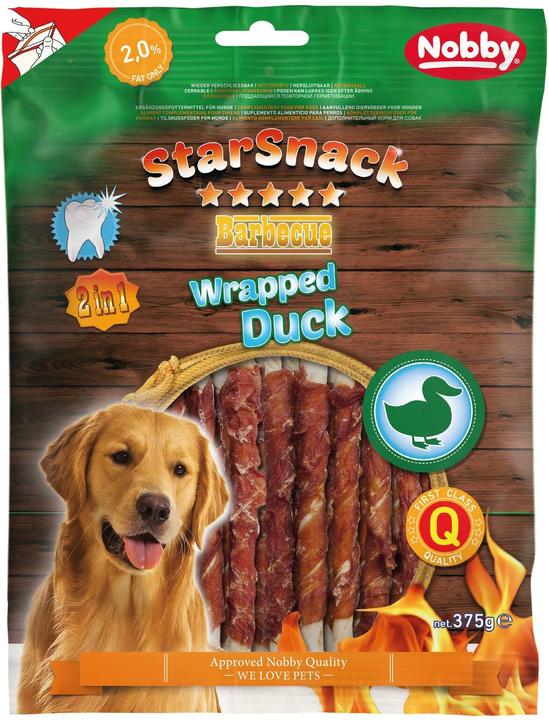 Actual product image Nobby StarSnack Barbecue Wrapped Duck (Adult, 6 pcs., 400 g)