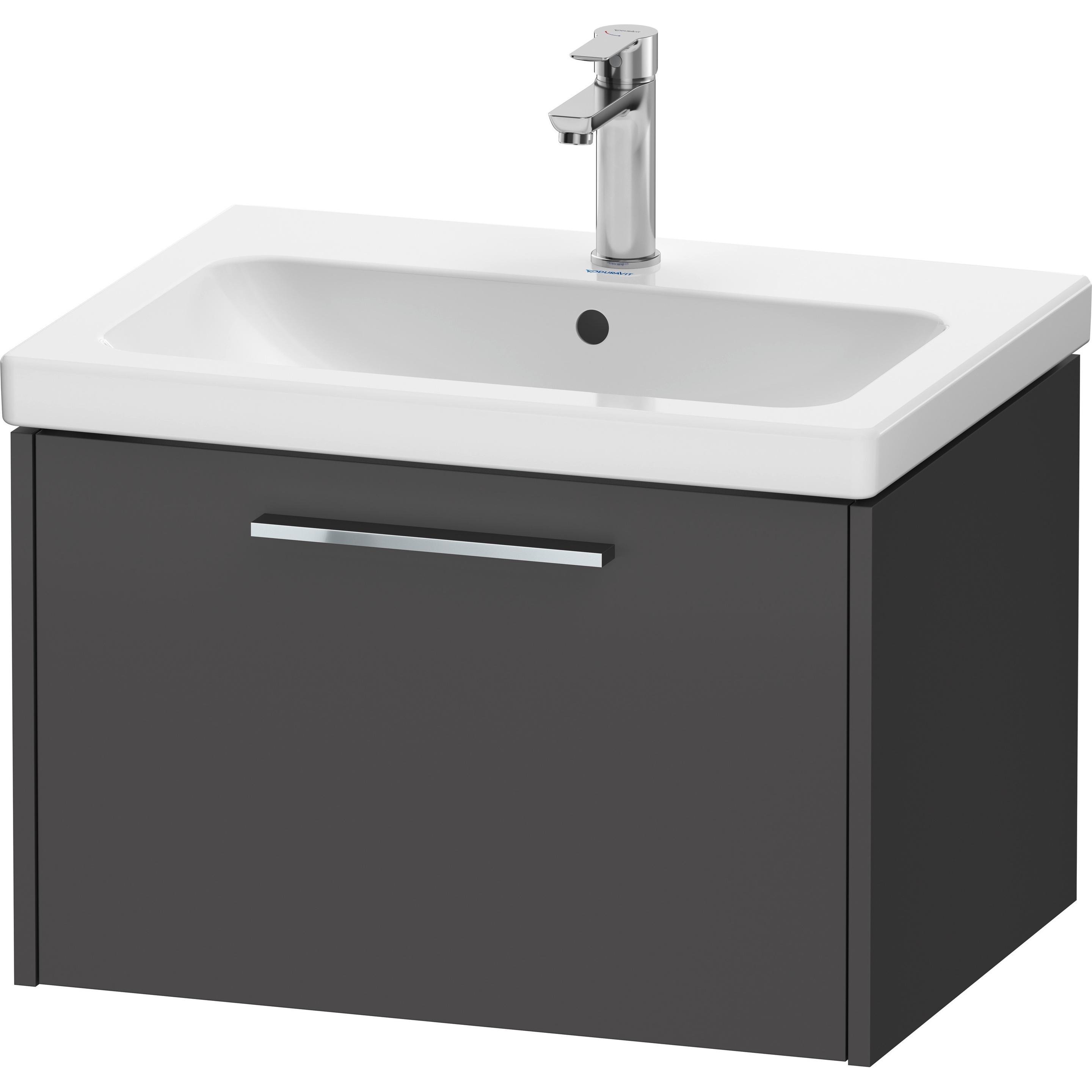 Duravit, Waschbeckenunterschrank, D-Code Waschtischunterbau, 1 Auszug, 634x460mm, mit Griff