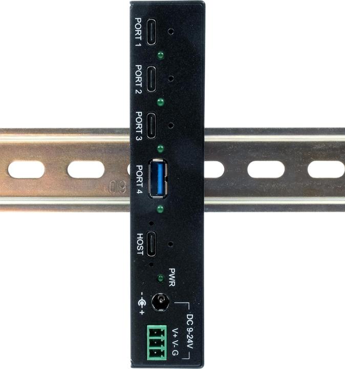 Immagine prodotto Exsys Hub industriale USB 3.2 Gen 2x1 a 4 porte (USB-C, 4 porte)