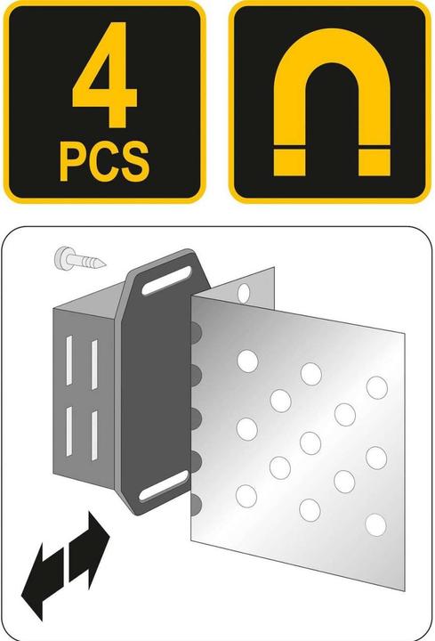 Actual product image Vorel Tile magnet set 4 pcs 04490