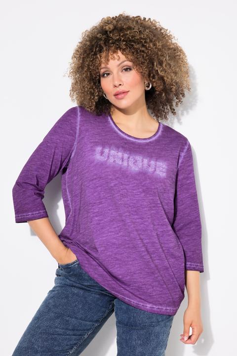 Produktbild Ulla Popken Shirt, Statementstickerei, Classic, Rundhals, 3/4-Arm (46, 48)
