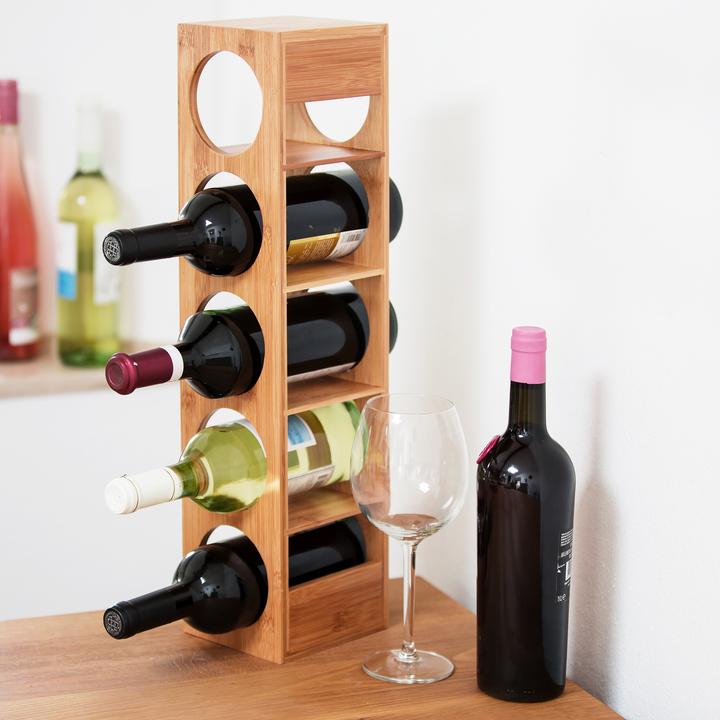 Actual product image Relaxdays 2x wine rack (14 x 12 x 53 cm, 5 Fl.)