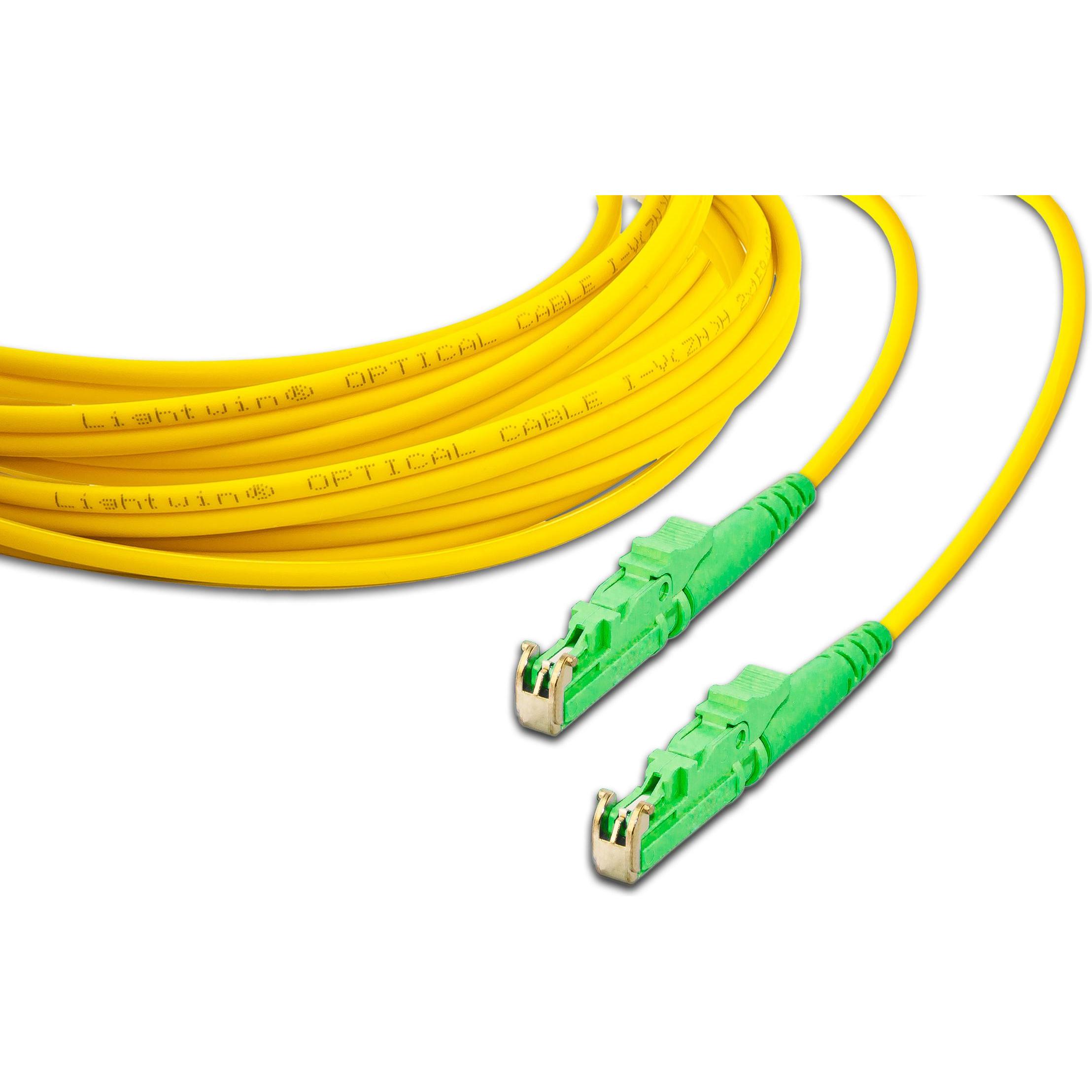Lightwin LWL-Patchkabel LSH/APC-LSH/APC, Singlemode, Simplex, 2m (CAT7, 2 m), Netzwerkkabel