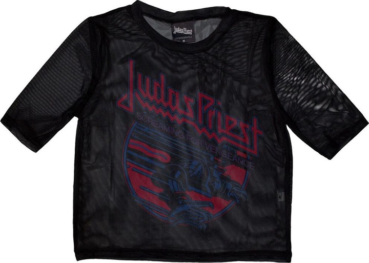 Judas Priest Screaming For Vengeance Netzgewebe Crop Top (Girlie)