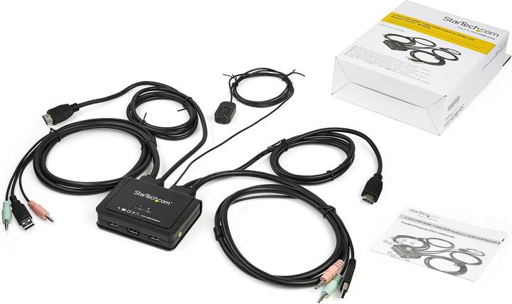 Actual product image StarTech .com 2-Port HDMI KVM Switch with Built-In Cables